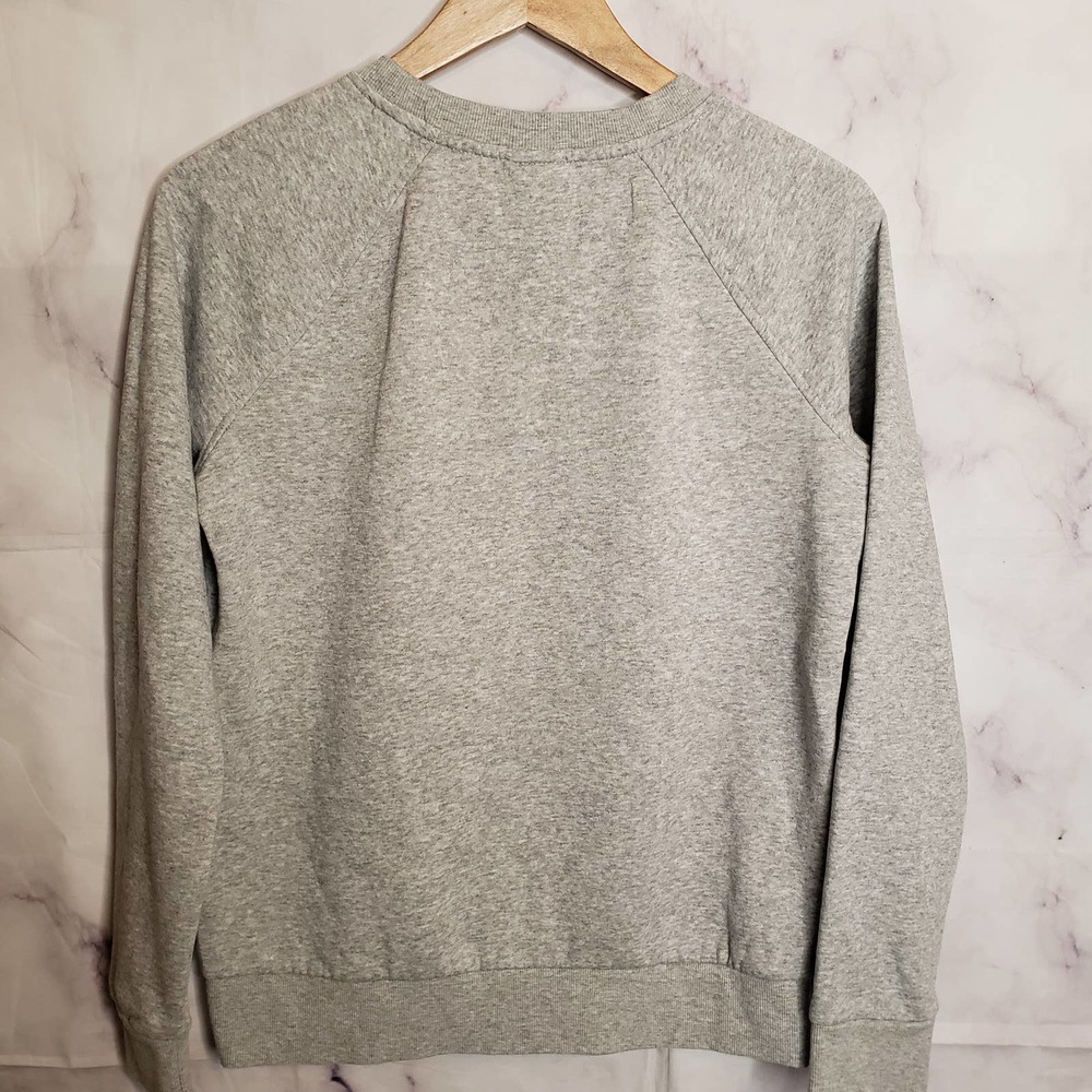 Reebok Logo Gray Fuzzy Patch Pullover Sweatshirt S - image 6